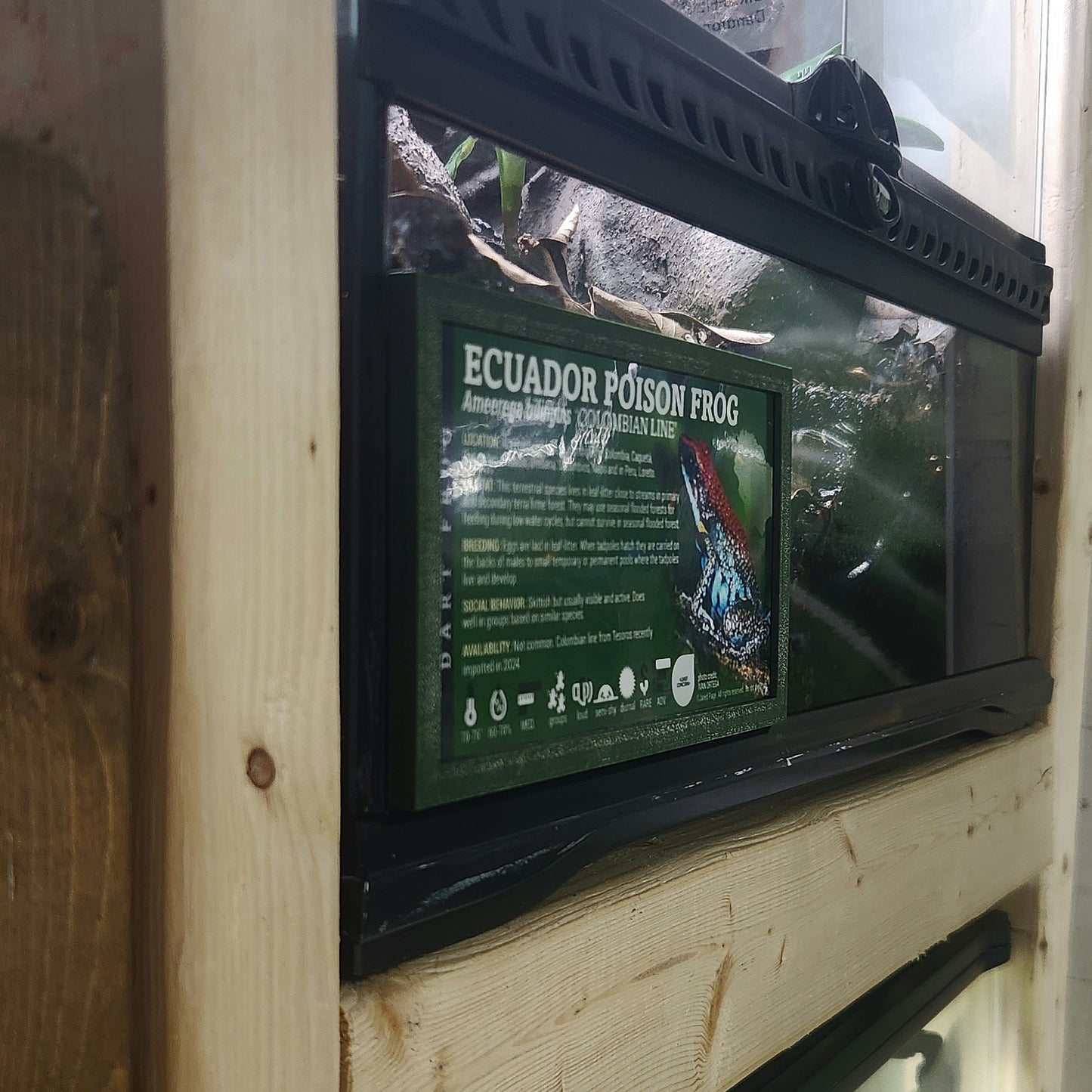 Flat Label Frame -ExoticPetDecor