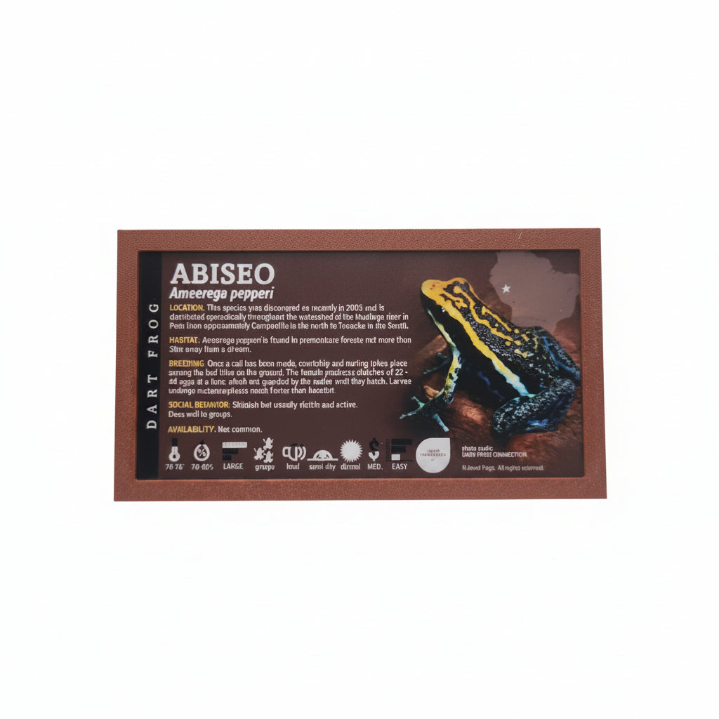 Angled Label Frame -ExoticPetDecor